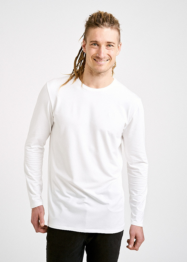 HERREN LANGARMSHIRT DAVID BRIGHT WHITE