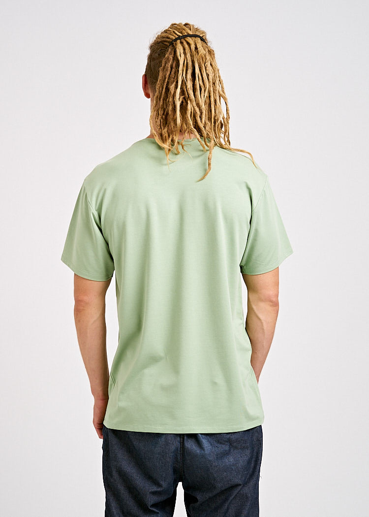 HERREN WOODSHIRT LOOSE TEE BASIL