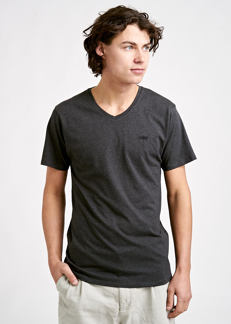 HERREN WOODSHIRT V-AUSSCHNITT ALEX ANTHRAZIT