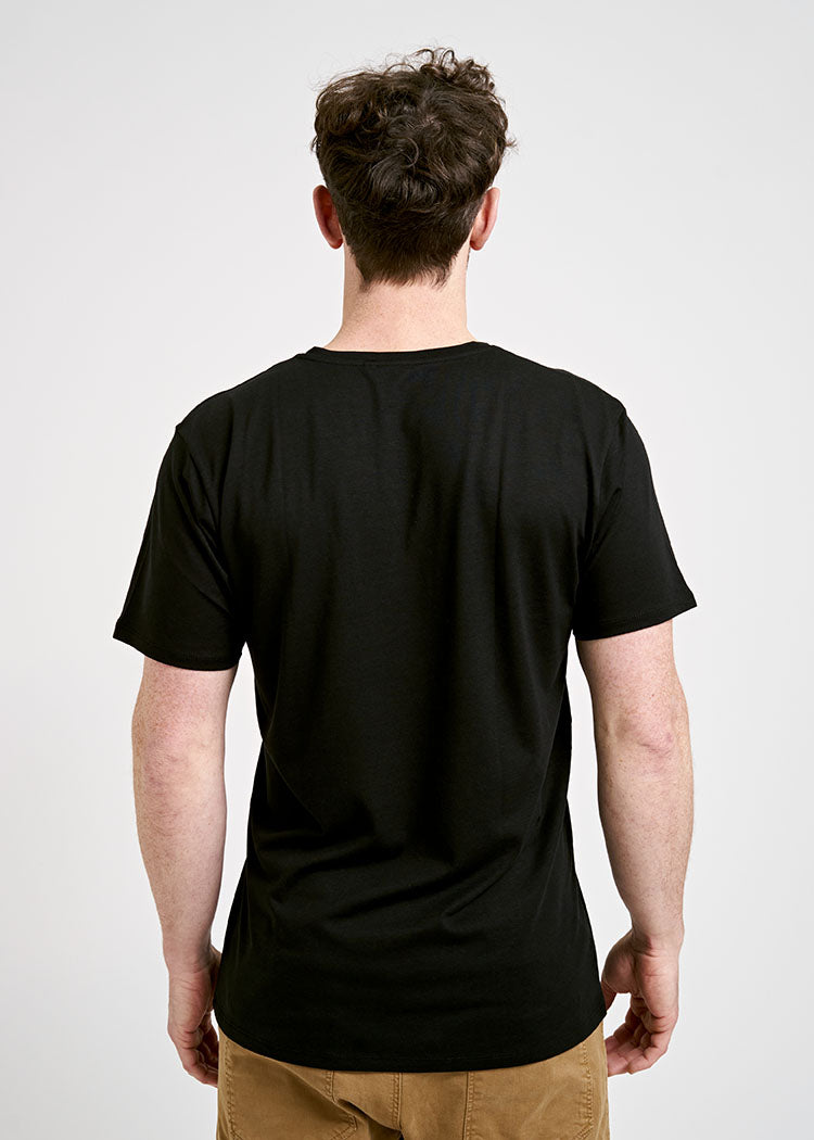 HERREN V-AUSSCHNITT WOODSHIRT BLACK