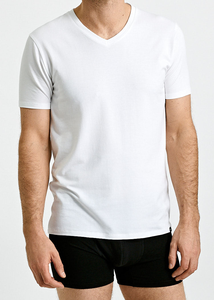 MEN'S WOODSHIRT UNDERWEAR V-NECK MARC BRIGHT WHITE
