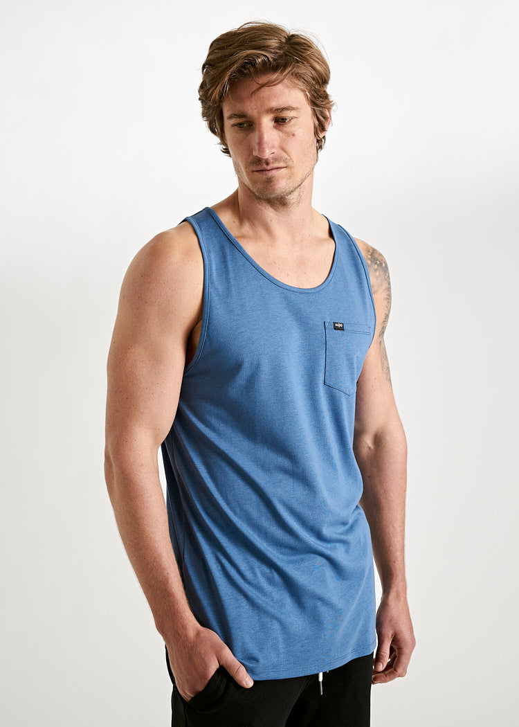 HERREN TANK TOP MICHEL BIJOUT BLUE