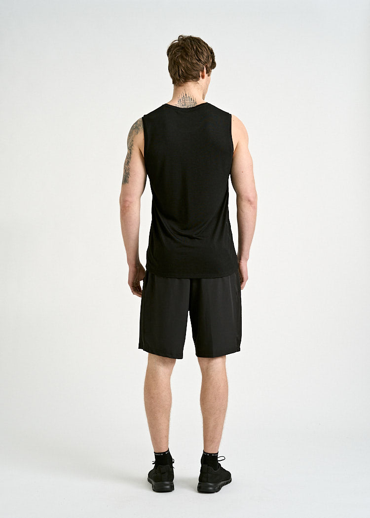 HERREN SPORTSHIRT ARIAN SLEEVELESS BLACK