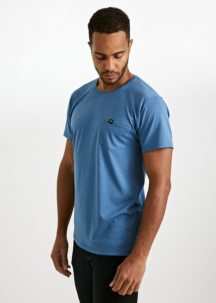 HERREN WOODSHIRT POCKET ALEX BIJOUT BLUE