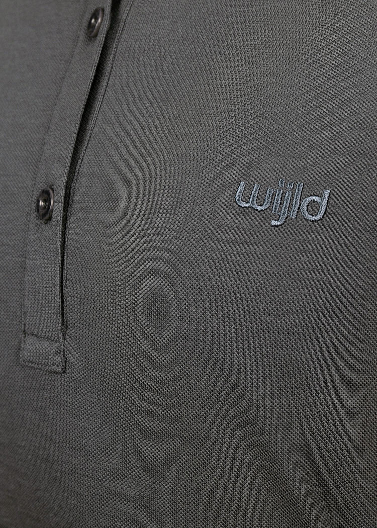 LADIES POLO SHIRT DARK GRAY