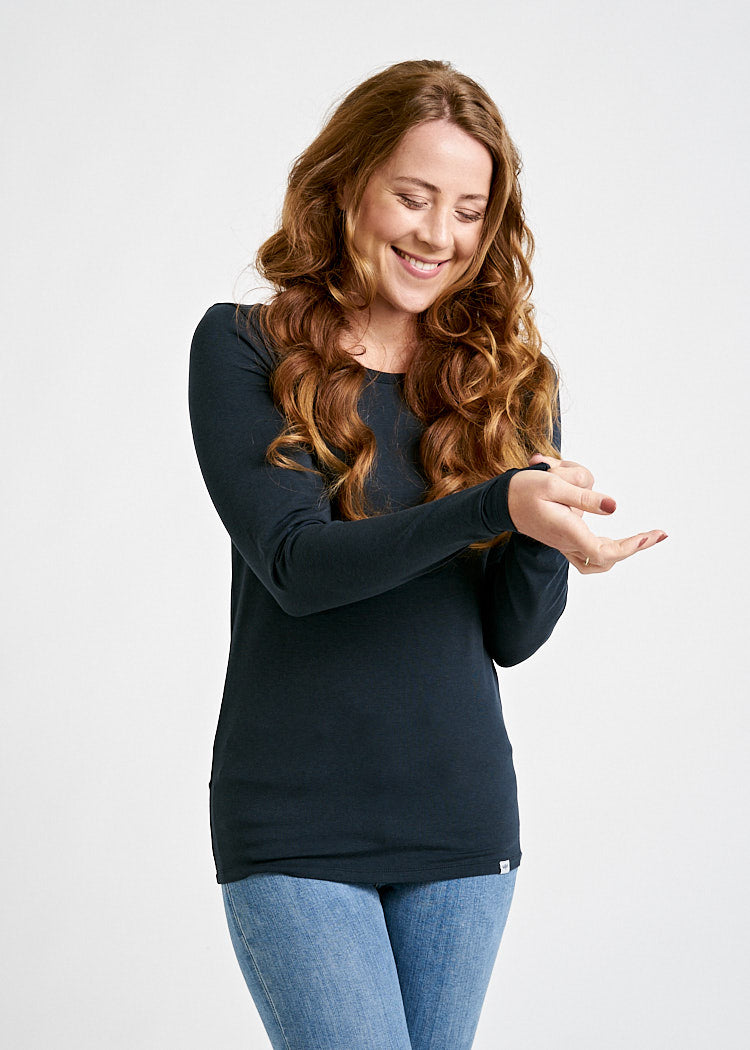 WOMEN’S LONG SLEEVE SHIRT MAYA CARBON