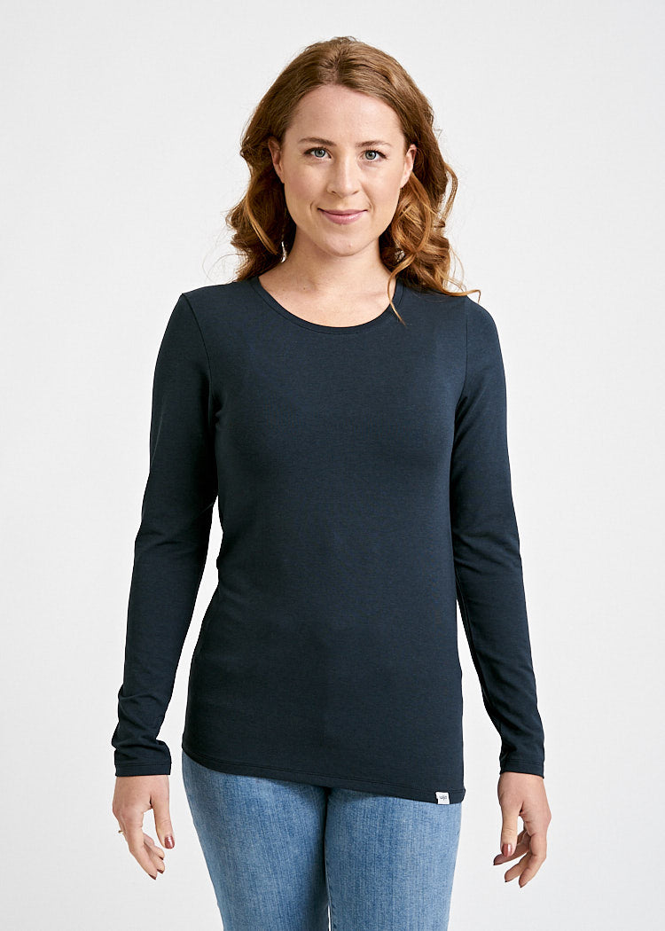 DAMEN LANGARMSHIRT MAYA CARBON