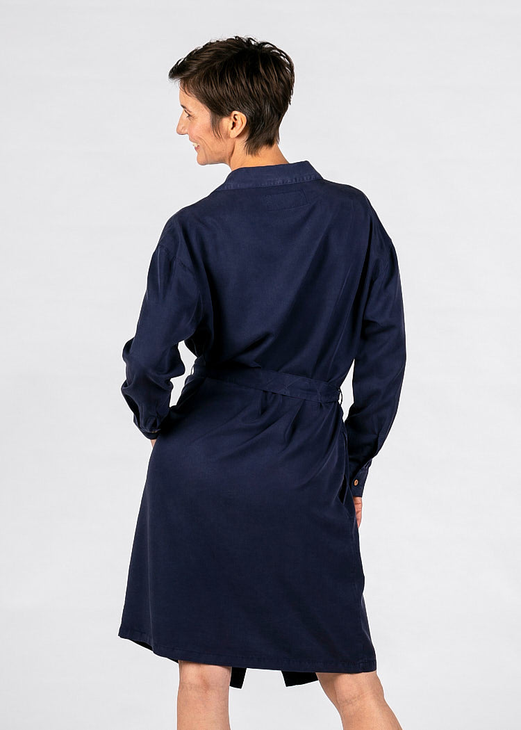 DAMEN HEMDBLUSENKLEID MARITIM BLUE