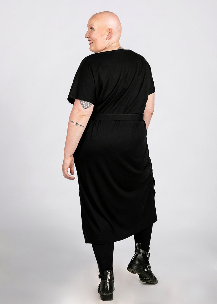 DAMEN MIDI-KLEID BLACK