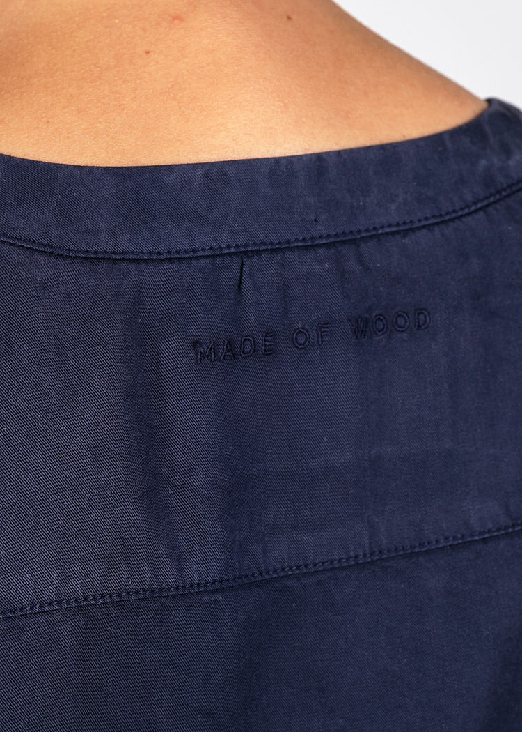 DAMEN BLUSE MIT V-AUSSCHNITT MARITIM BLUE