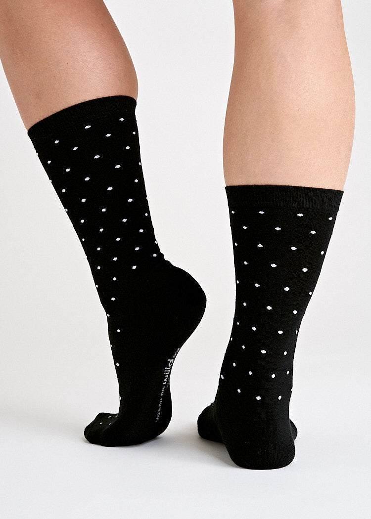 WOODSOCKS® WITH DOTS BLACK