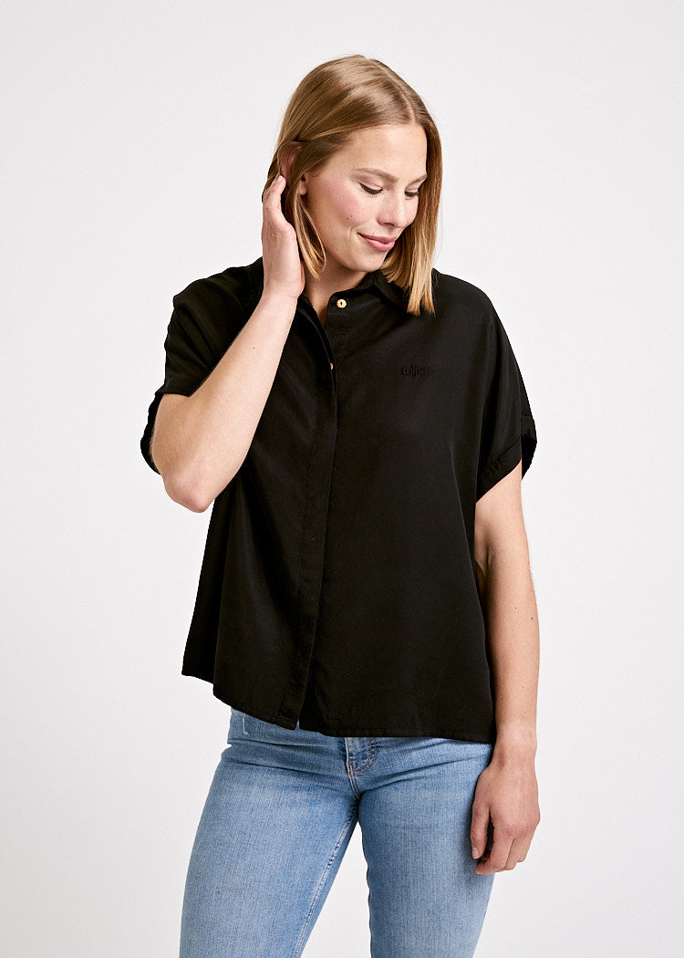 CHEMISE EN SERGÉ POUR FEMMES NOIRE