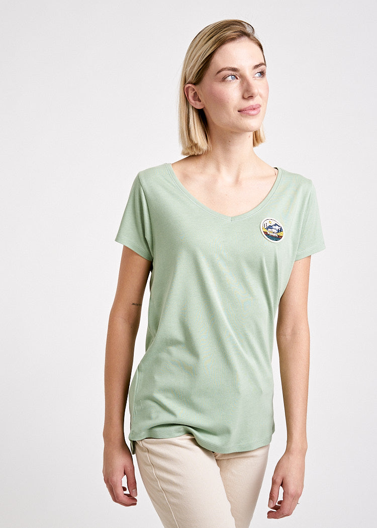 LADIES V-NECK WOODSHIRT CARAVAN
