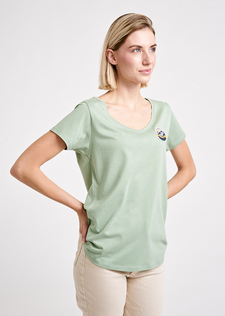 LADIES V-NECK WOODSHIRT CARAVAN