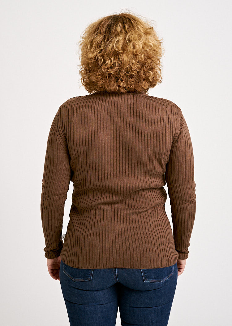DAMEN ROLLKRAGEN STRICKPULLOVER RAIN DRUM