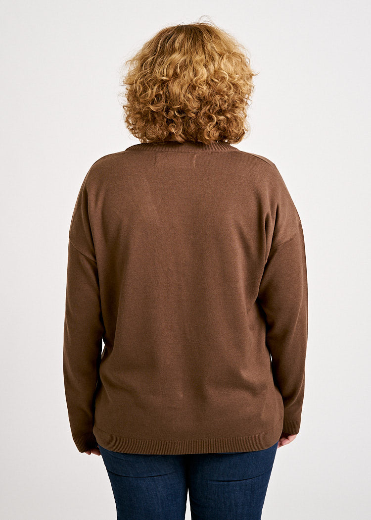 DAMEN STRICK CARDIGAN RAIN DRUM