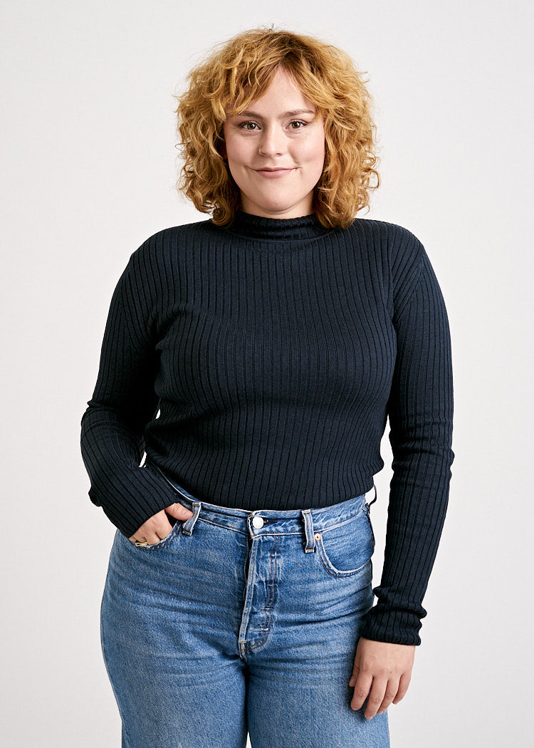 PULL À COL ROULÉ FEMME CARBON