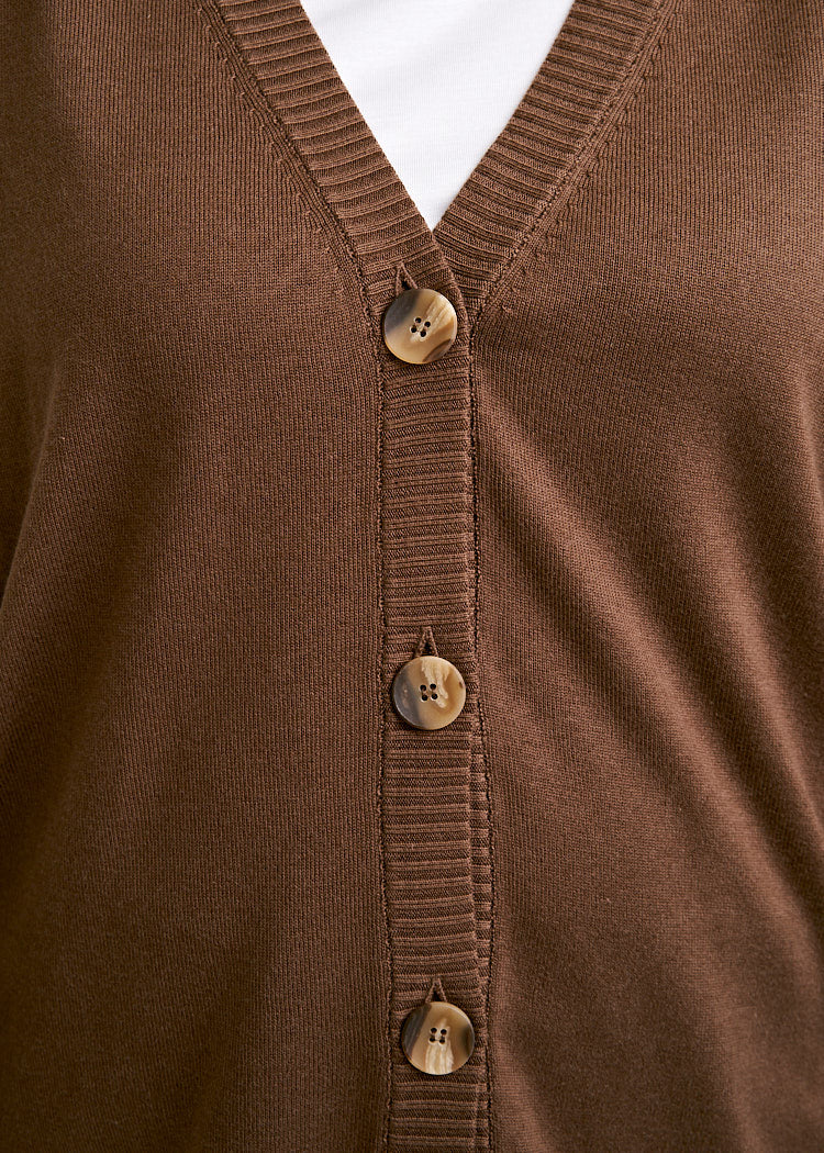 DAMEN STRICK CARDIGAN RAIN DRUM