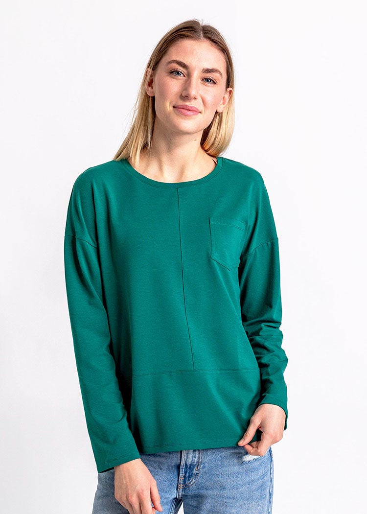 WOMEN'S LONG SLEEVE SHIRT POCKET AVENTURINE