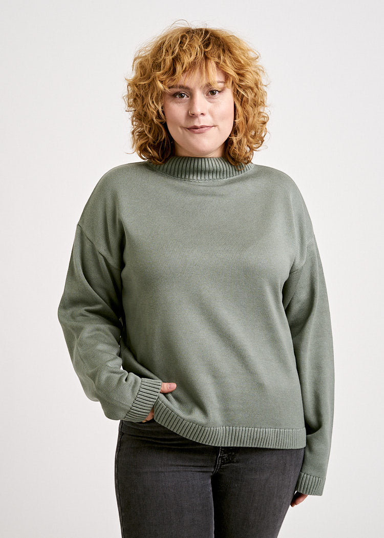 DAMEN STRICKPULLOVER AGAVE GREEN