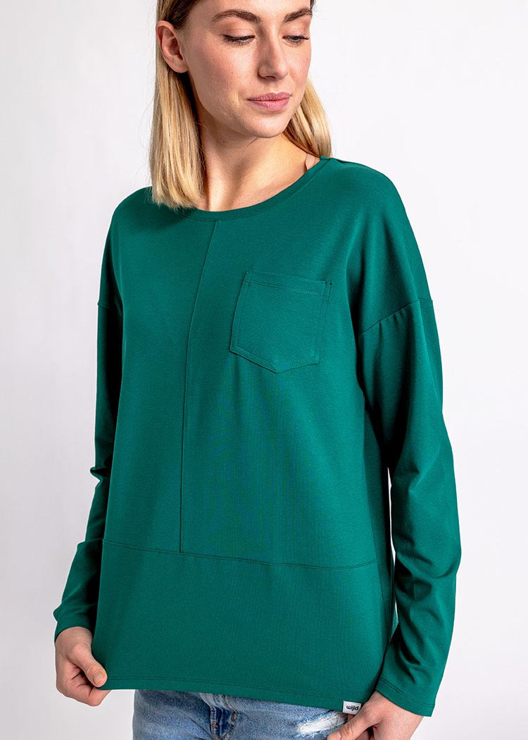 WOMEN'S LONG SLEEVE SHIRT POCKET AVENTURINE