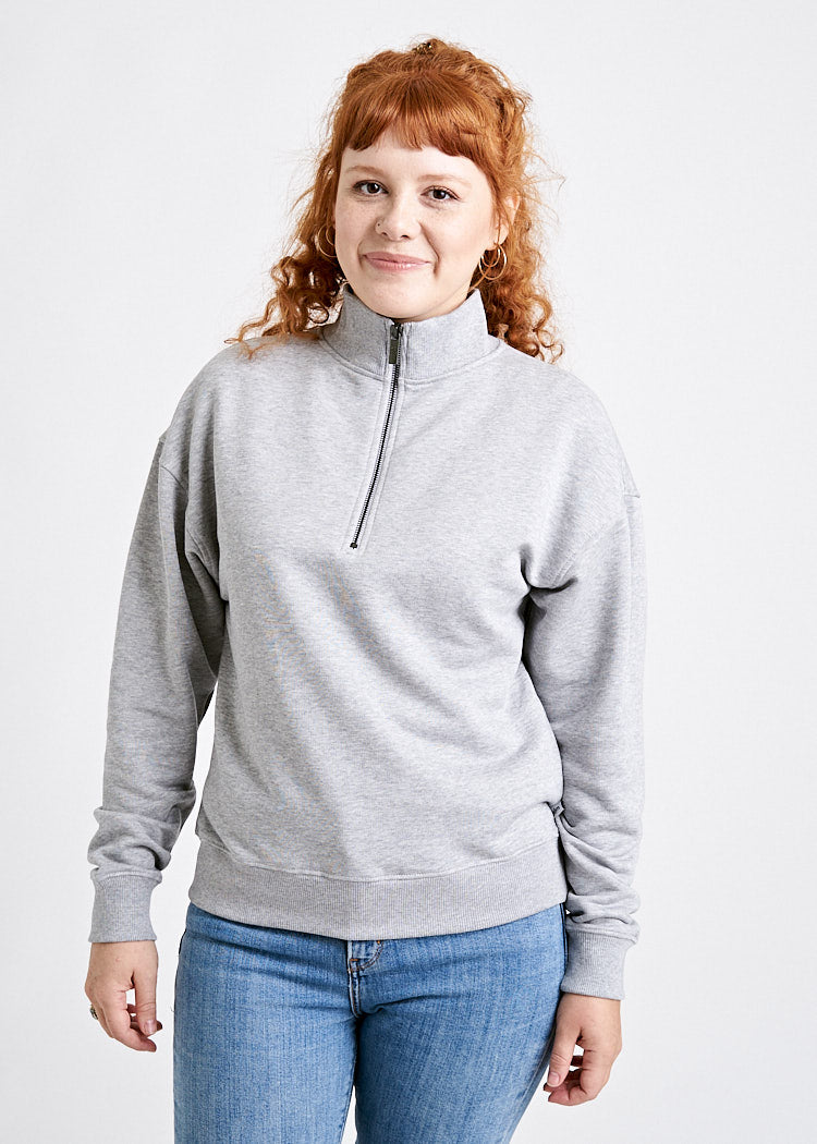 DAMEN SWEATER GRAY MELANGE