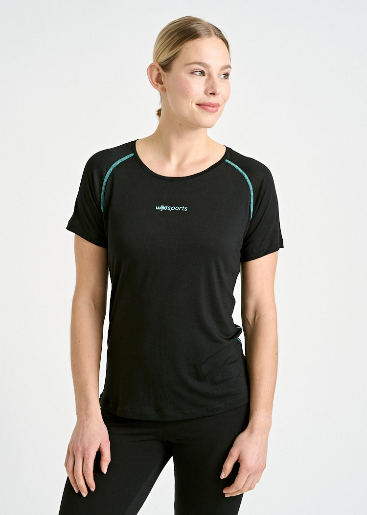 DAMEN SPORTSHIRT FANNY BLACK BLUE