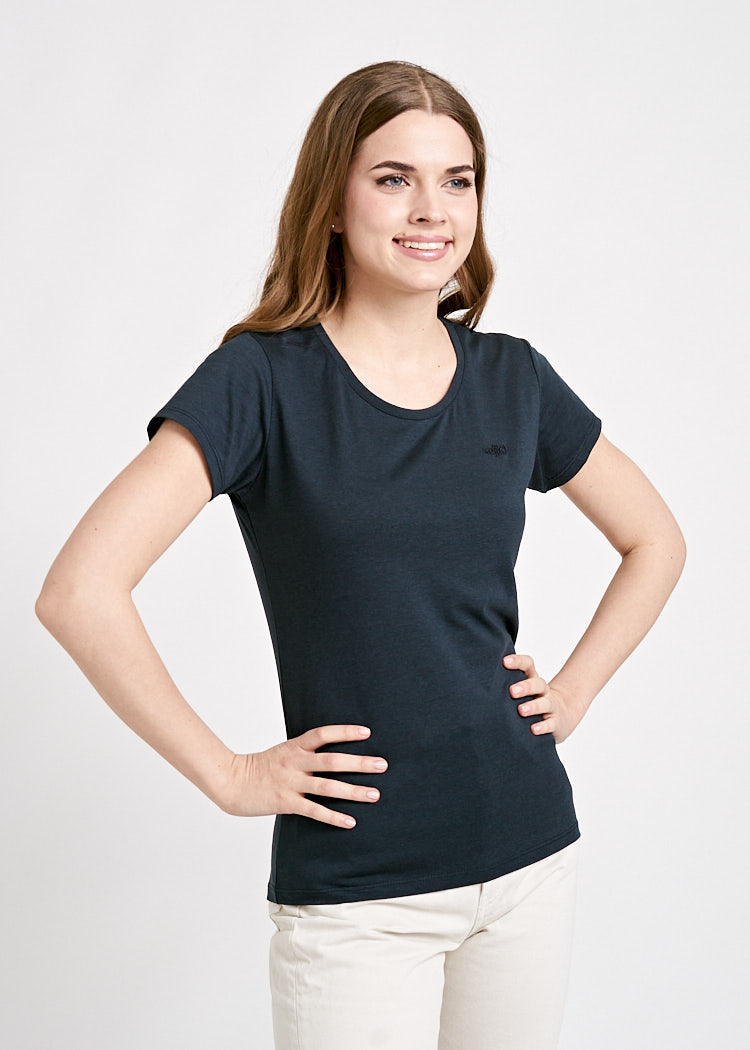 DAMEN WOODSHIRT SLIM CARBON