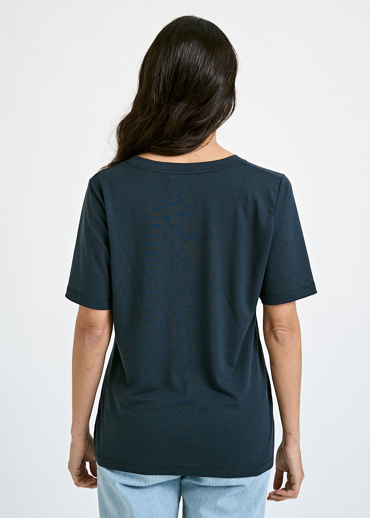 DAMEN WOODSHIRT LOOSE LONGER FRIDA CARBON