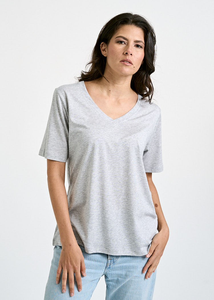 WOMEN'S WOODSHIRT LOOSE LONGER FRIDA GRAY MELANGE