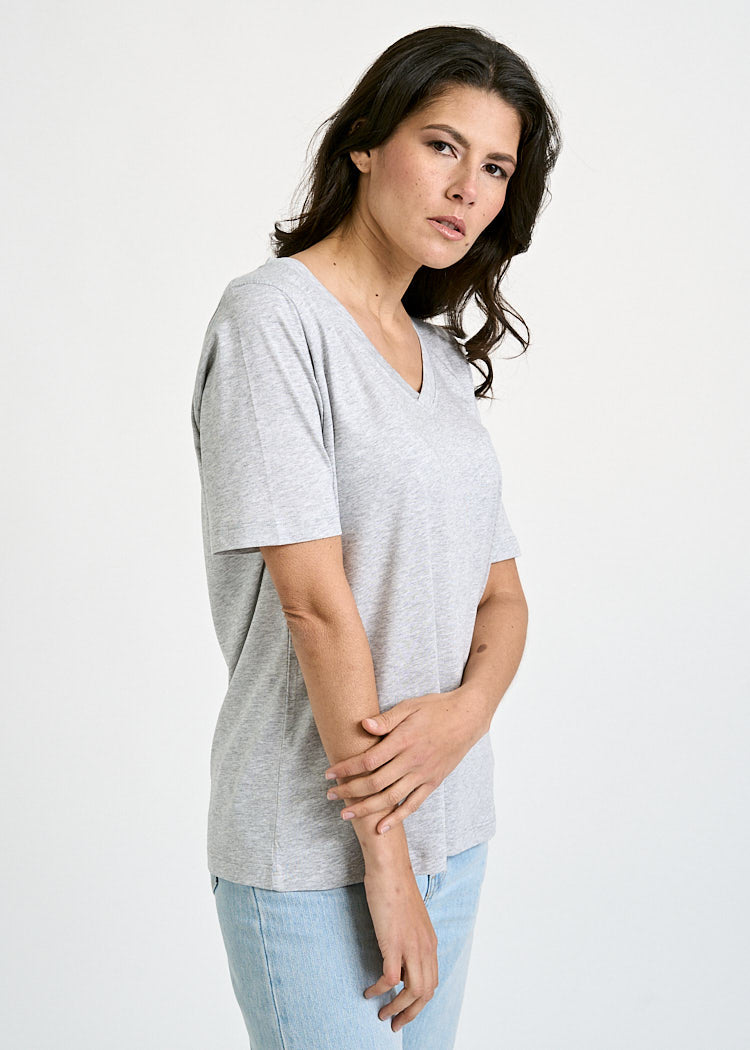 WOMEN'S WOODSHIRT LOOSE LONGER FRIDA GRAY MELANGE