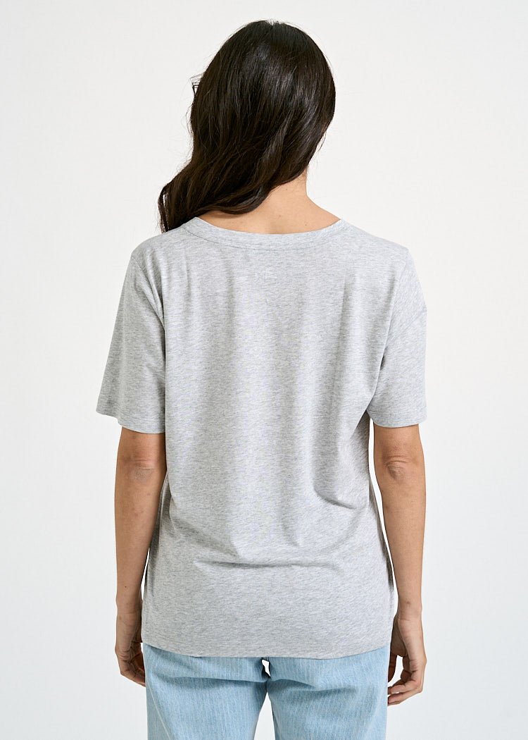 WOMEN'S WOODSHIRT LOOSE LONGER FRIDA GRAY MELANGE