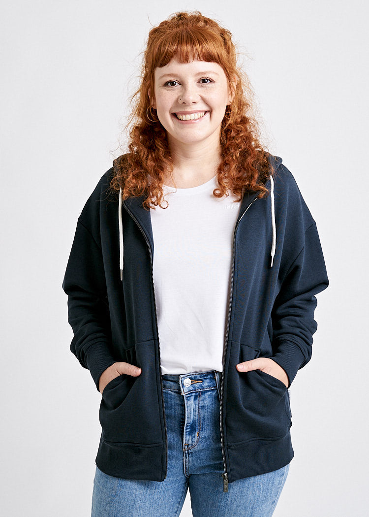 DAMEN SWEATJACKE CARBON