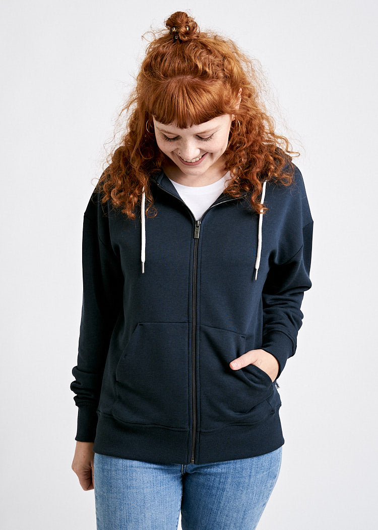 DAMEN SWEATJACKE CARBON