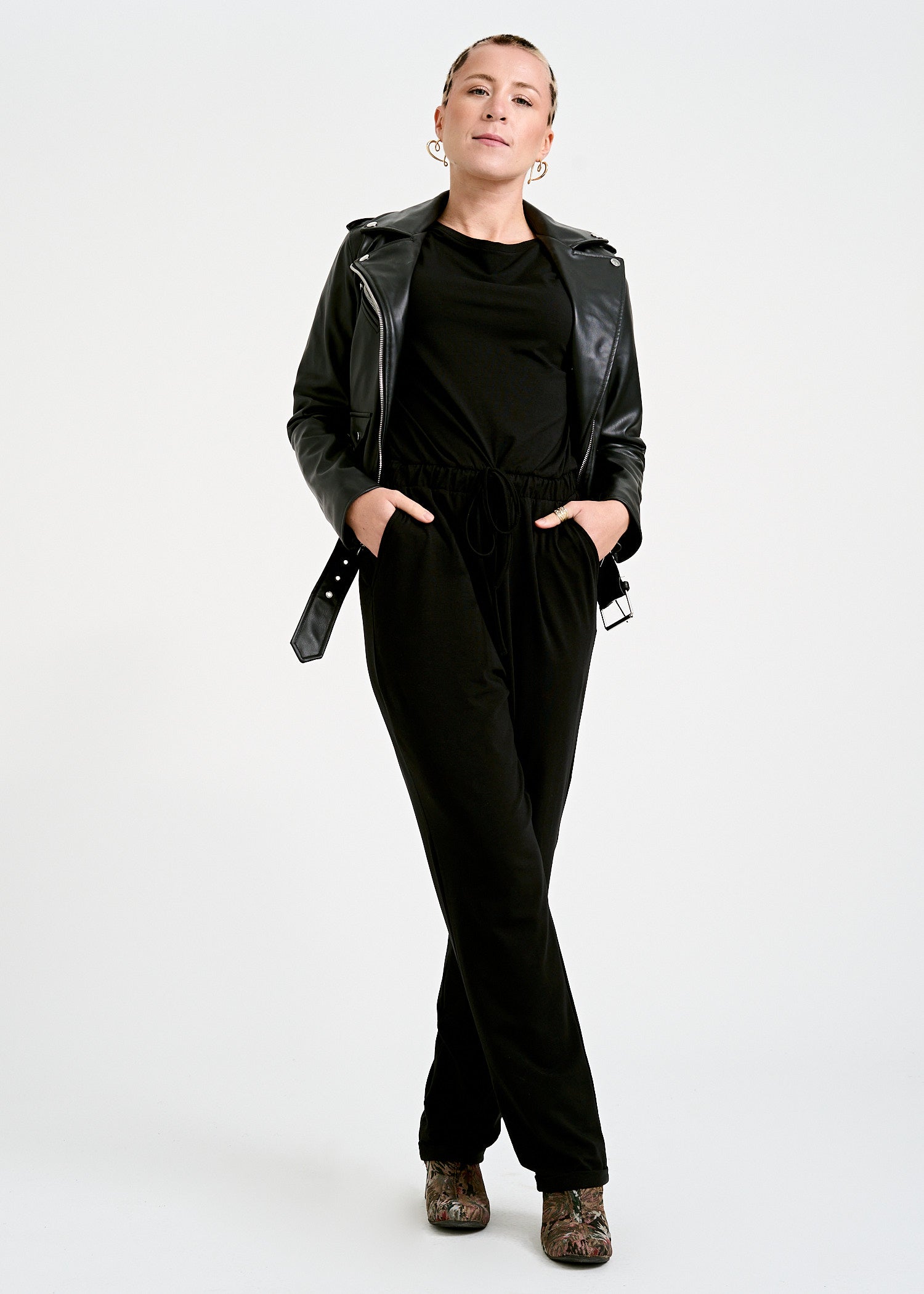 DAMEN JERSEY JUMPSUIT RUTH BLACK