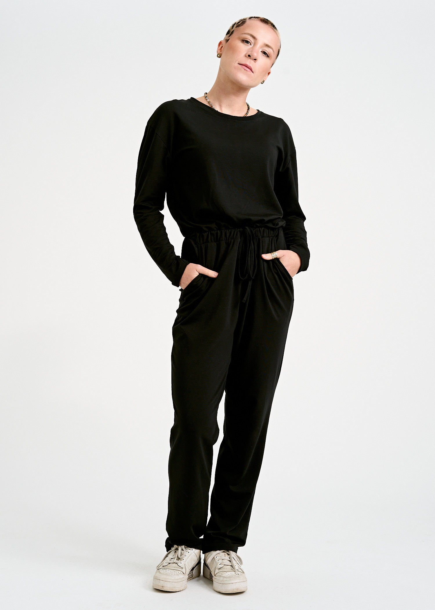 DAMEN JERSEY JUMPSUIT RUTH BLACK