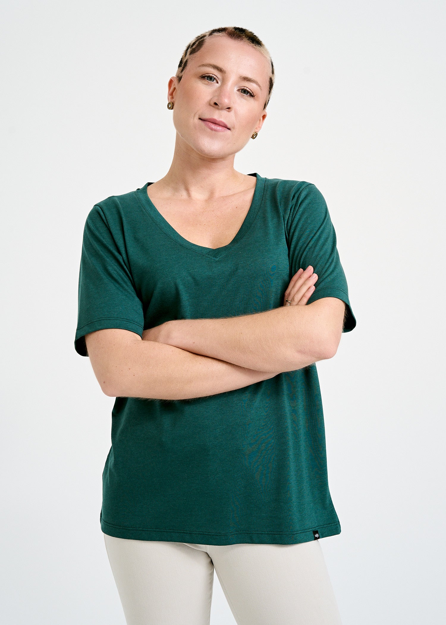 WOMEN'S WOODSHIRT LOOSE LONGER FRIDA SEA MOSS