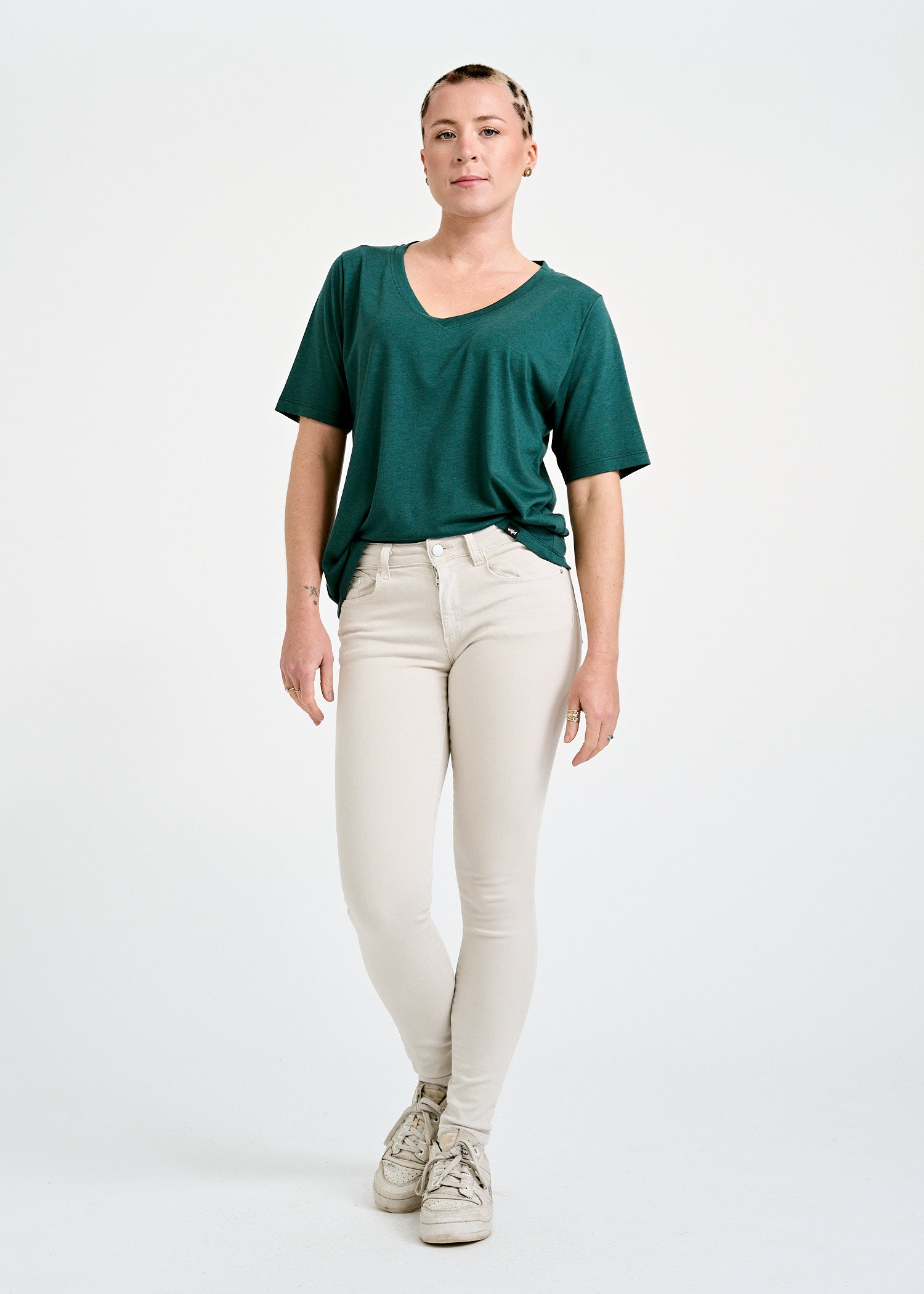 WOMEN'S WOODSHIRT LOOSE LONGER FRIDA SEA MOSS