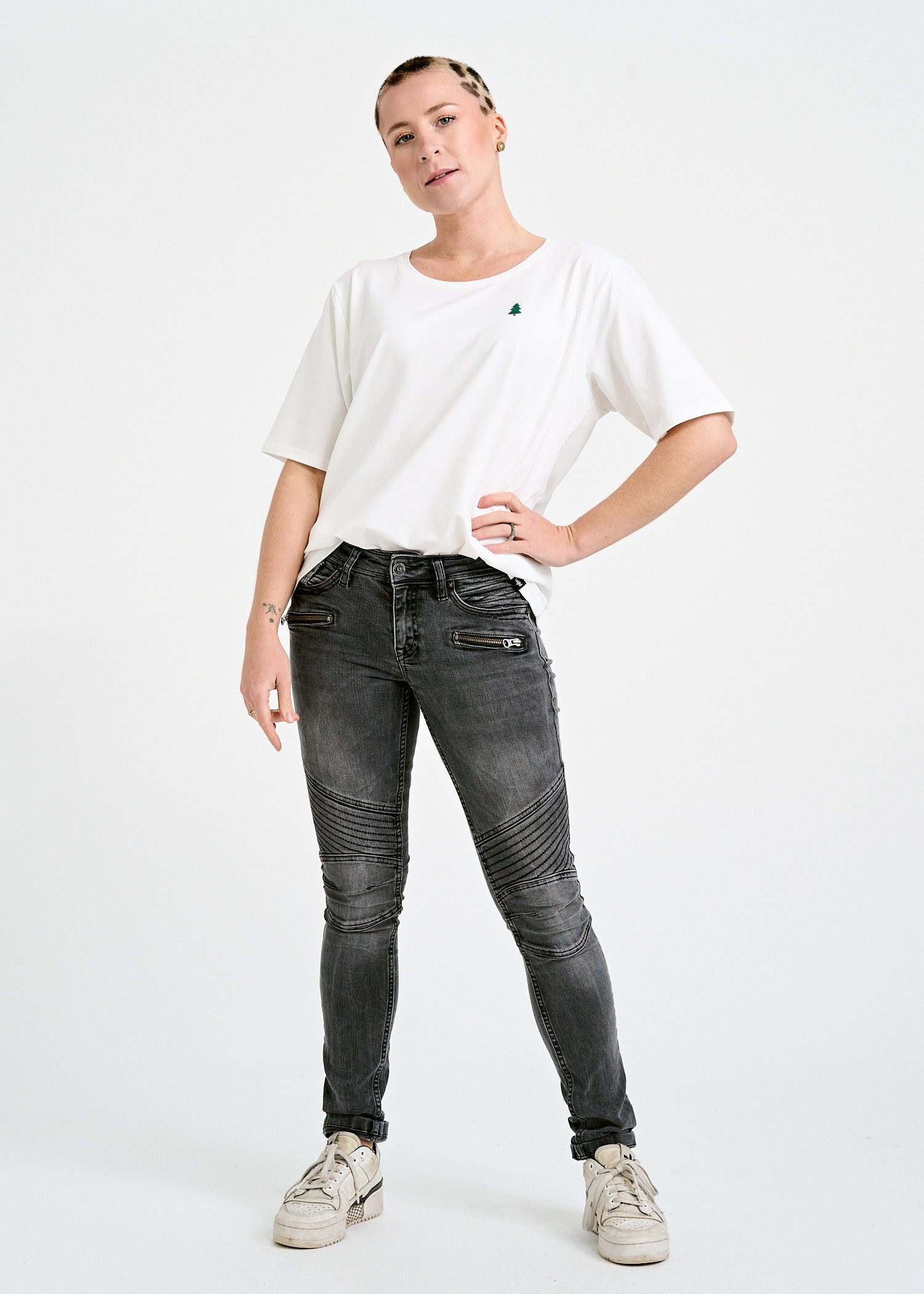 WOMEN'S WOODSHIRT LOOSE LONGER TILDA EVERGREEN