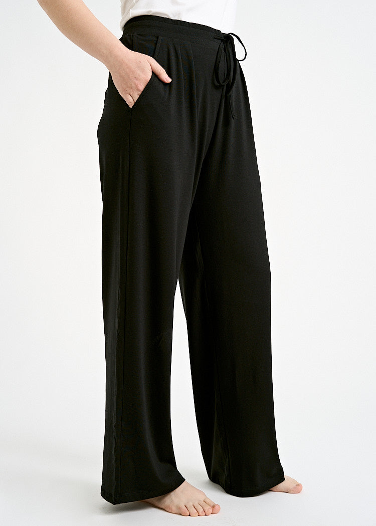 DAMEN JERSEY HOSE BLACK
