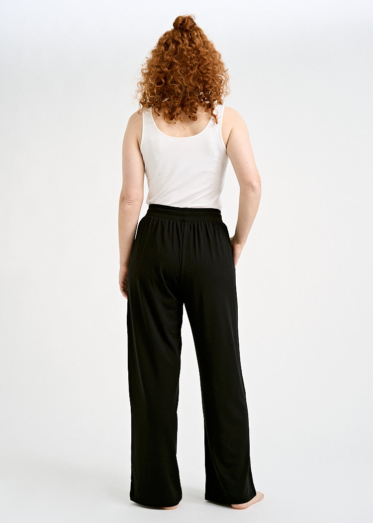 DAMEN JERSEY HOSE BLACK