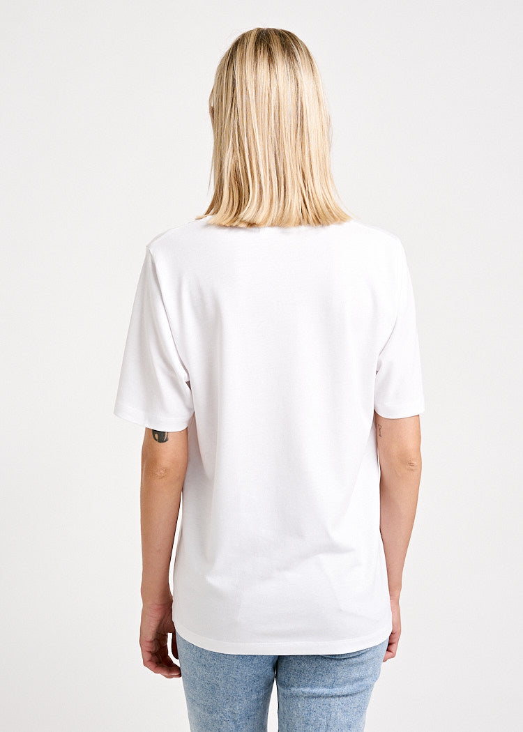 WOMEN'S WOODSHIRT LOOSE LONGER TILDA BRIGHT WHITE