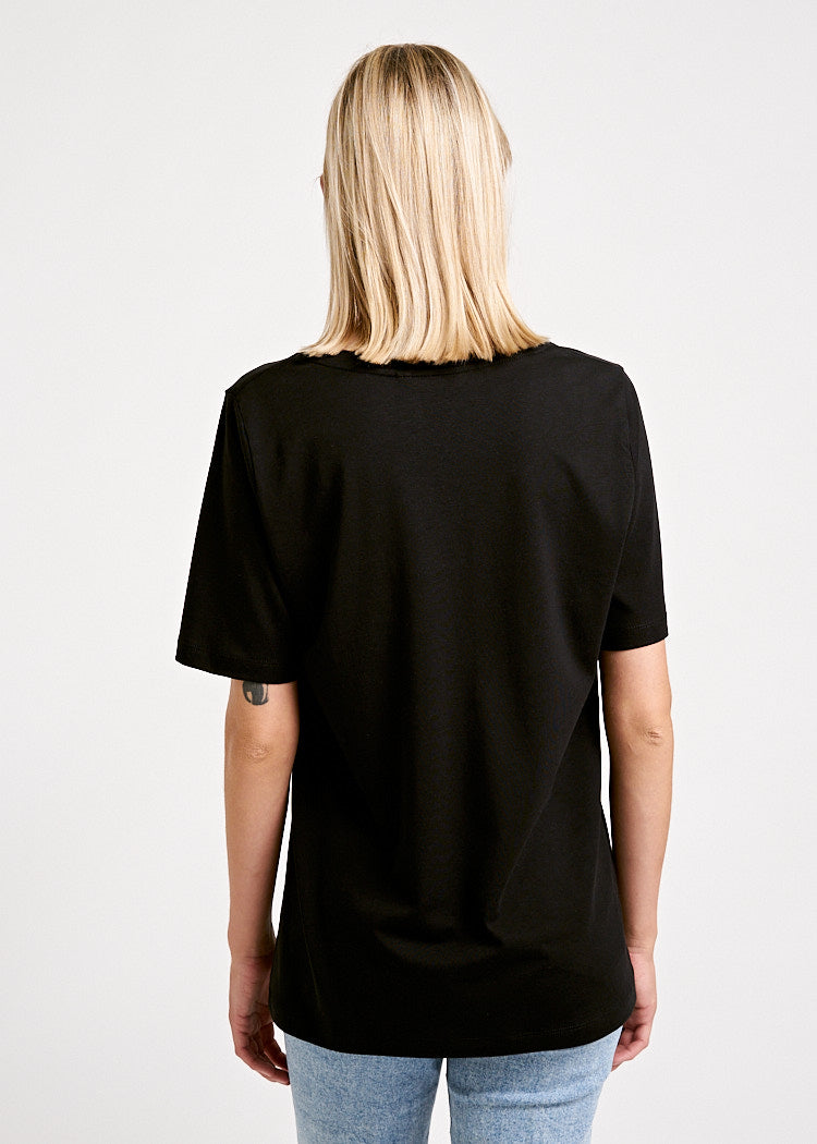 WOMEN'S WOODSHIRT LOOSE LONGER FRIDA BLACK