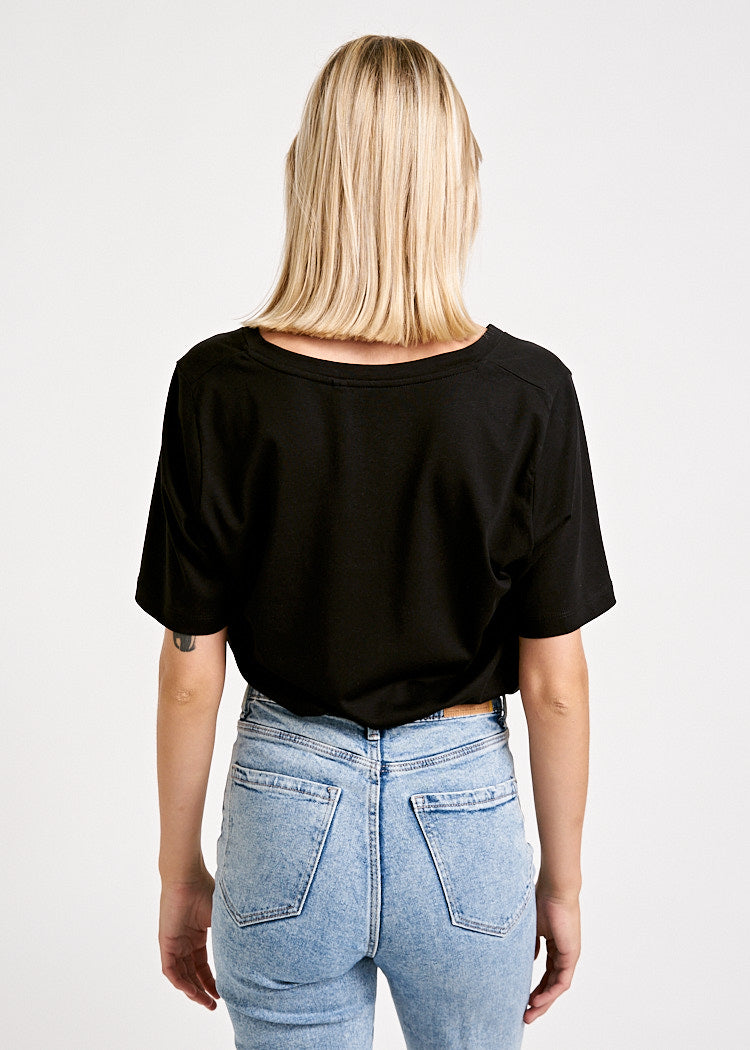 WOMEN'S WOODSHIRT LOOSE LONGER FRIDA BLACK