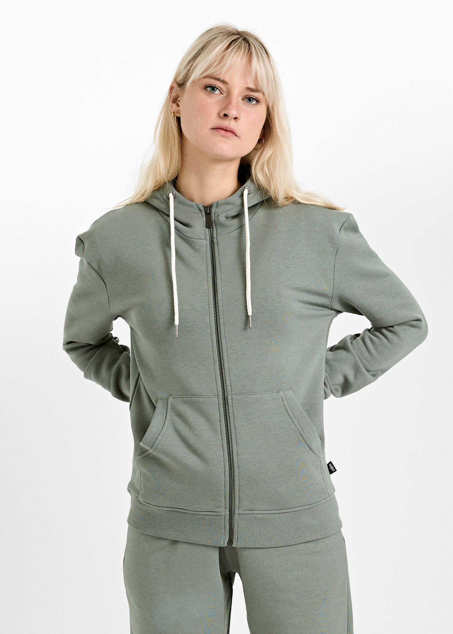 WOMEN'S SWEAT JACKET LOUISA AGAVE GREEN
