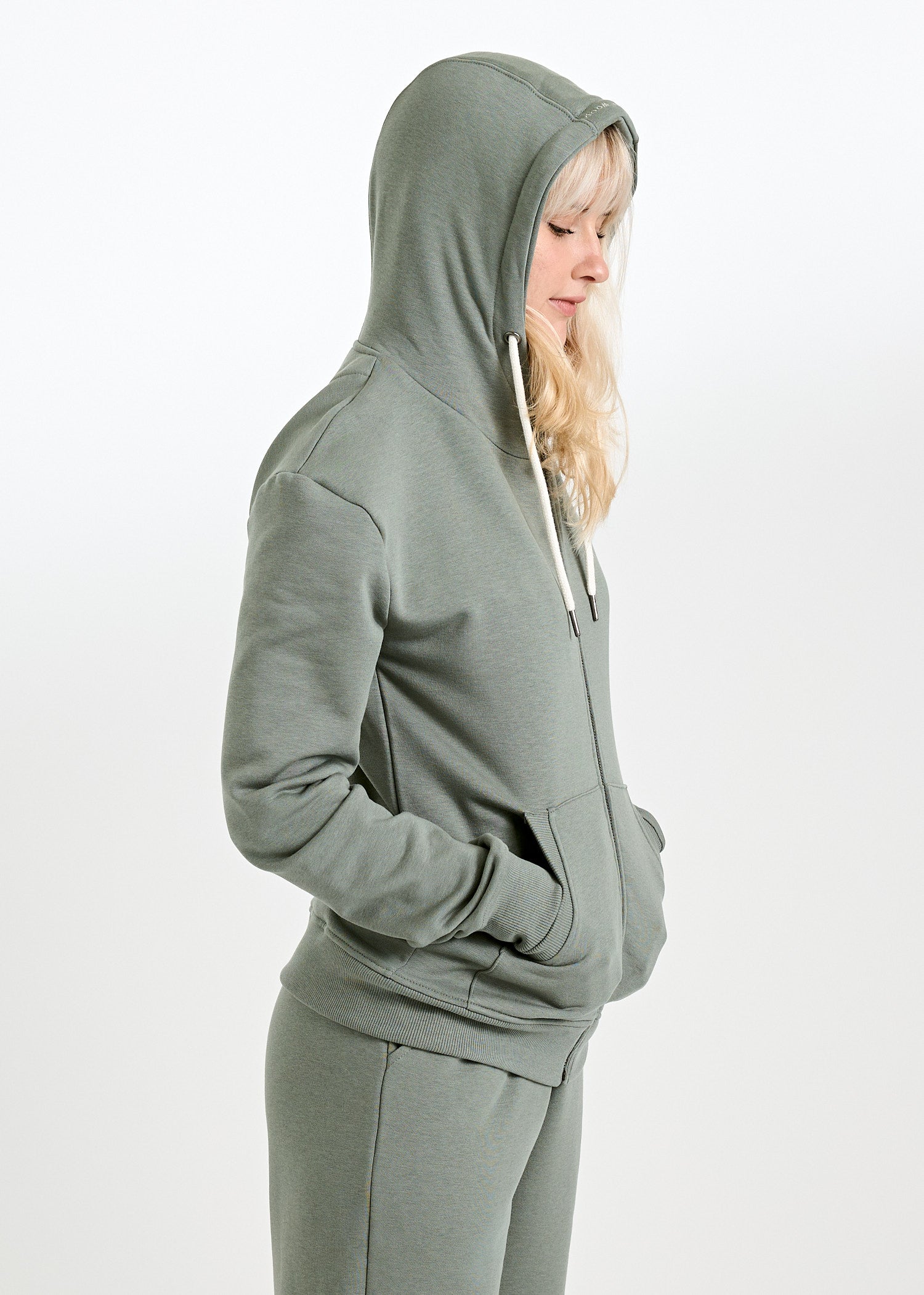 WOMEN'S SWEAT JACKET LOUISA AGAVE GREEN