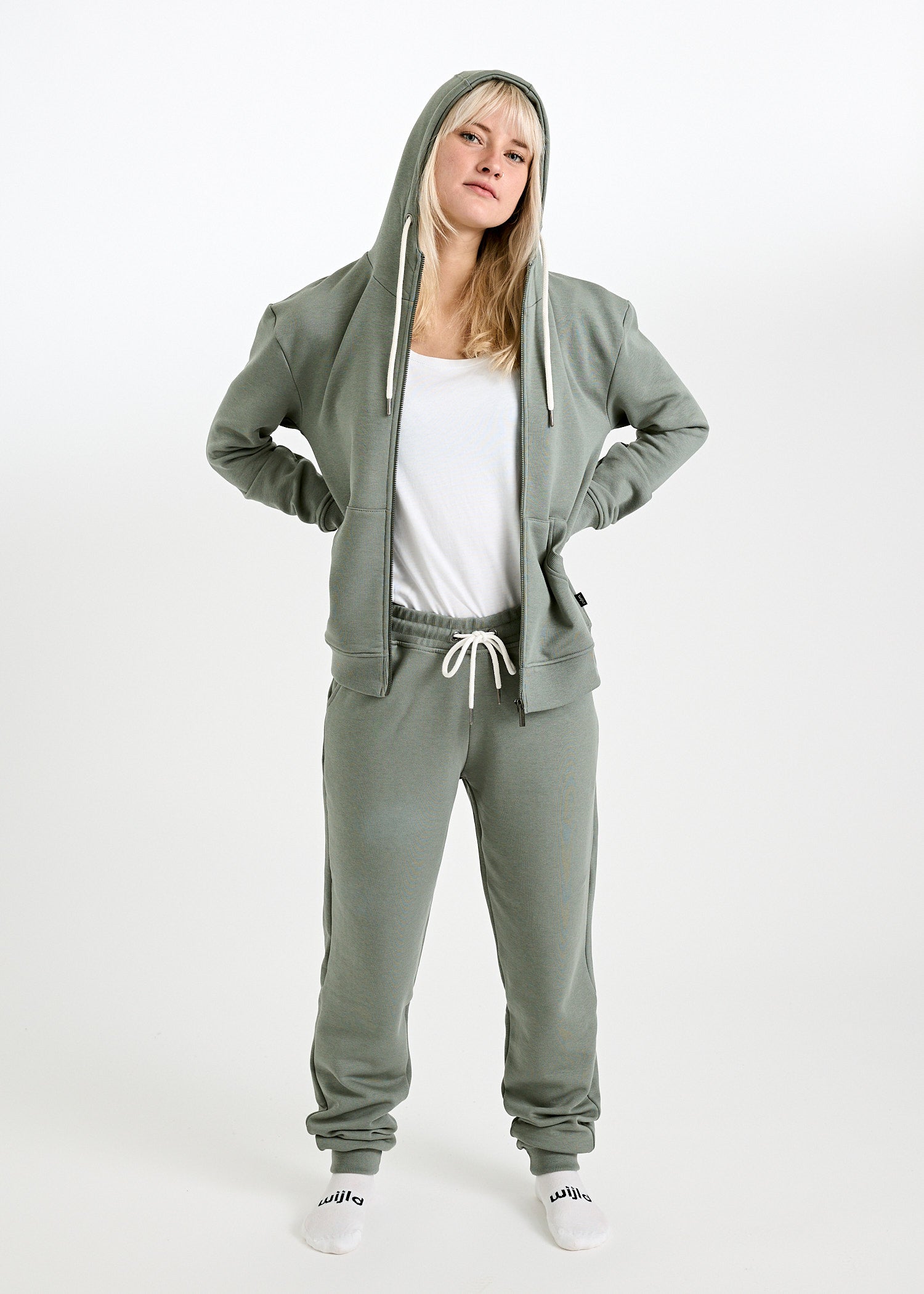 WOMEN'S SWEAT JACKET LOUISA AGAVE GREEN