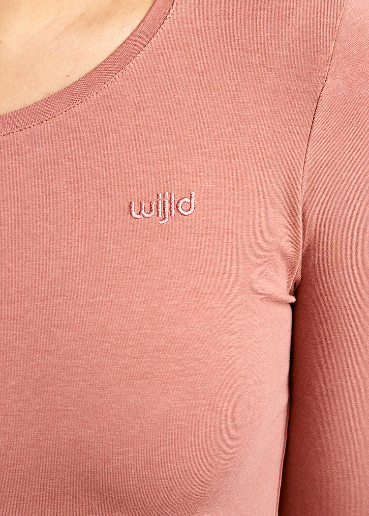 LADIES LONG SLEEVE SHIRT COPPER RED