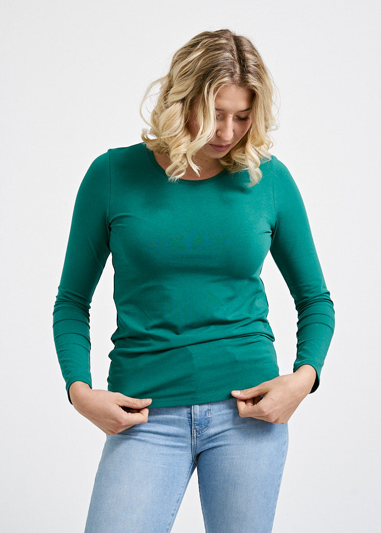 DAMEN LANGARMSHIRT AVENTURINE