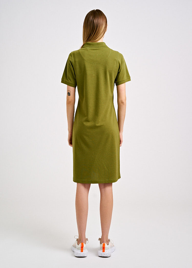 LADIES POLO DRESS OLIVE